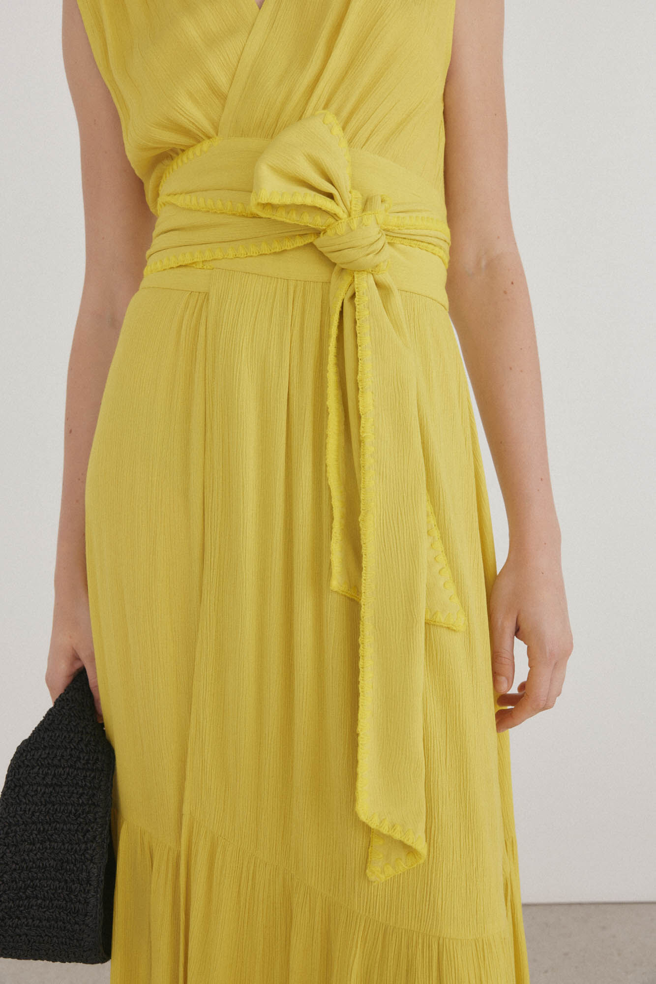 Pedro del Hierro Vestido kaftan largo cruzado