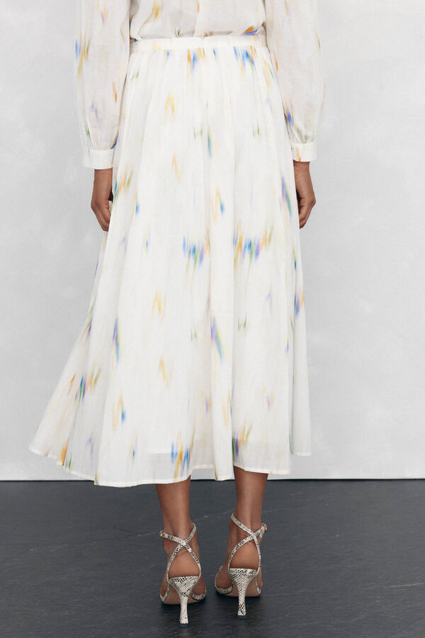 Pedro del Hierro Falda midi estampada de vuelo Varios