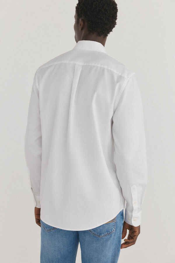 Pedro del Hierro Camisa non iron oxford liso Blanco