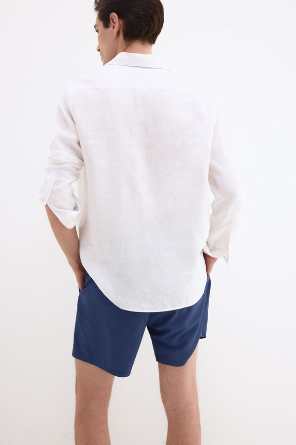 Pedro del Hierro Ba&ntilde;ador liso big logo lateral Azul