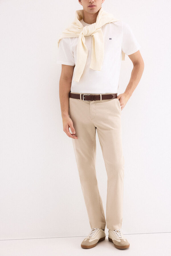 Pedro del Hierro Pantal&oacute;n chino regular fit Beige