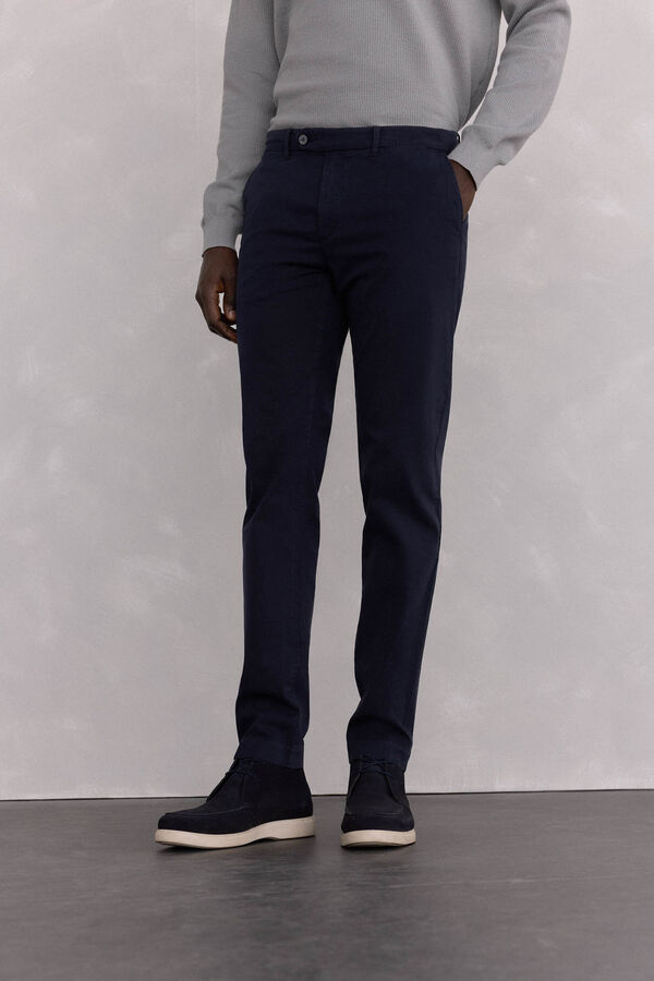 Pedro del Hierro Pantal&oacute;n chino slim fit premium Azul