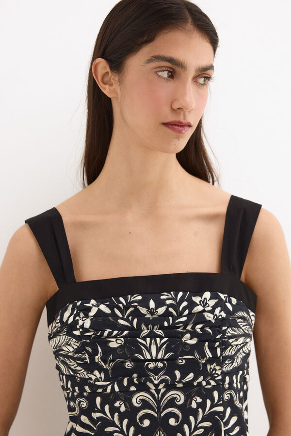 Pedro del Hierro Vestido algod&oacute;n entallado Gris