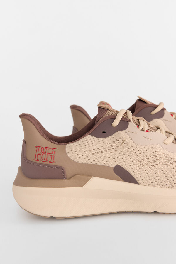 Pedro del Hierro Zapatilla textil cordones Marr&oacute;n