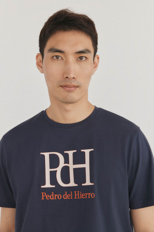 Pedro del Hierro Playera con logo Azul
