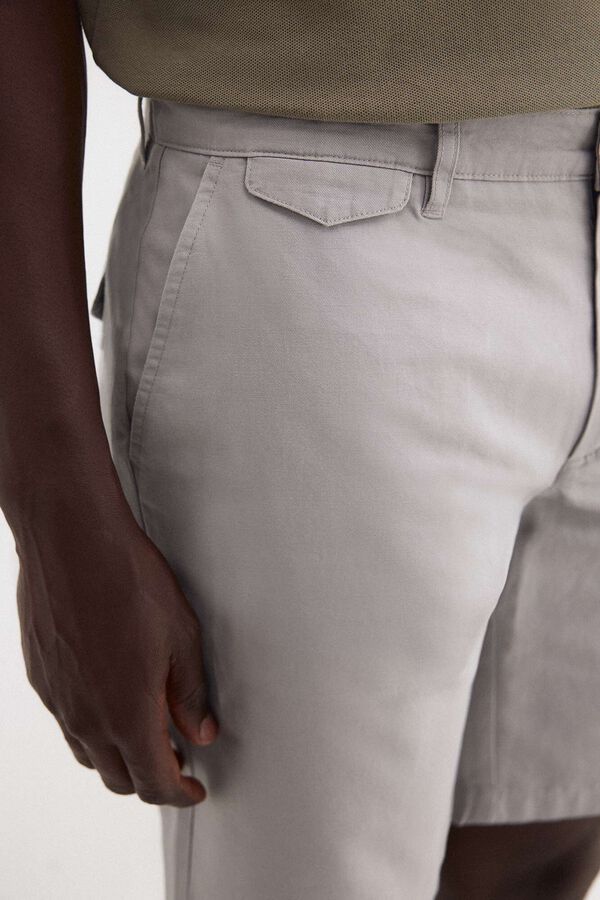 Pedro del Hierro Bermuda lino algod&oacute;n Gris