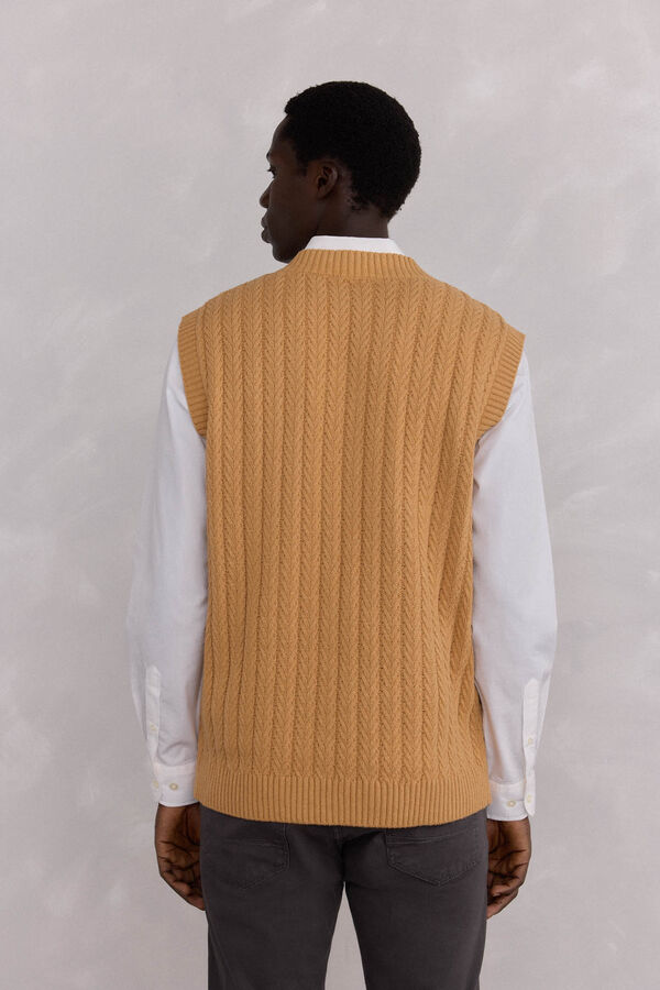 Pedro del Hierro Chaleco de estructura marcada Amarillo