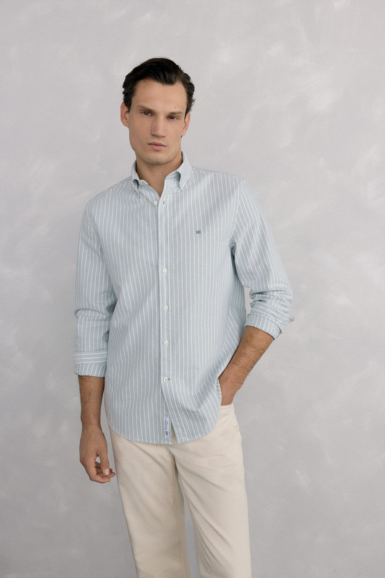 Pedro del Hierro Camisa iconic oxford rayas