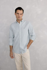 Pedro del Hierro Camisa iconic oxford rayas Azul