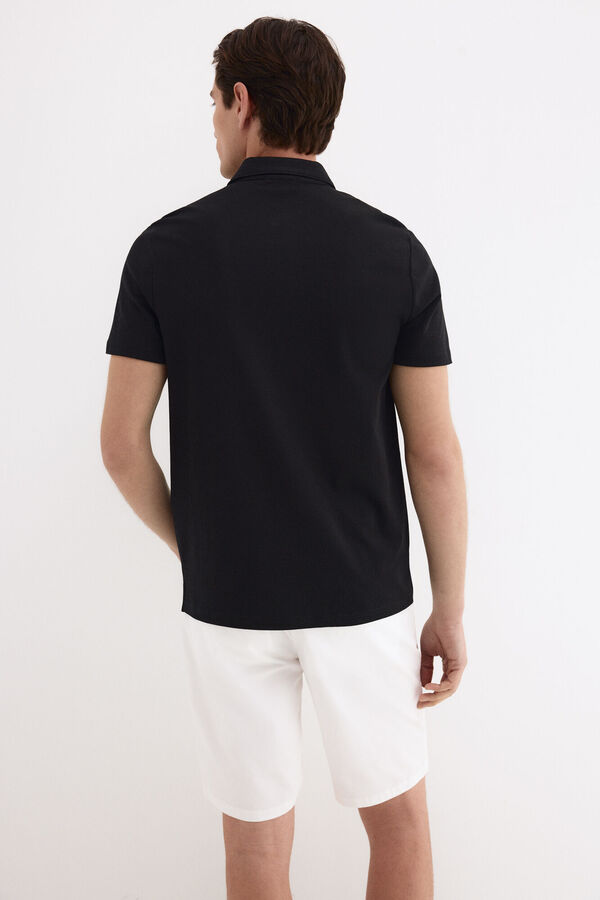 Pedro del Hierro Polo mercerizado Negro