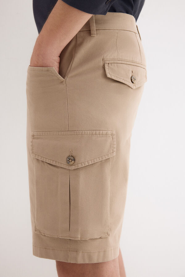Pedro del Hierro Bermuda cargo estructura Beige