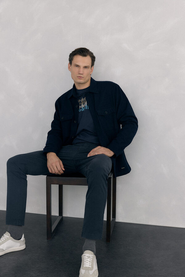 Pedro del Hierro Camiseta logo grande Azul