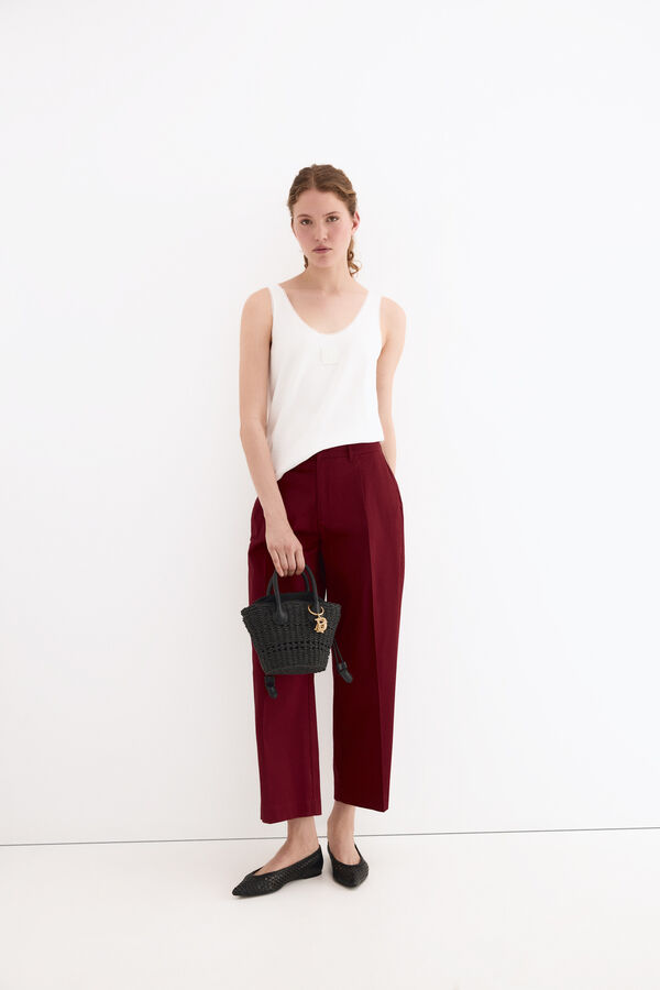 Pedro del Hierro Camiseta tirantes escote v Blanco