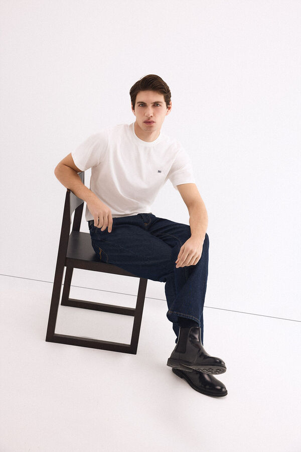Pedro del Hierro Camiseta b&aacute;sica logo Blanco