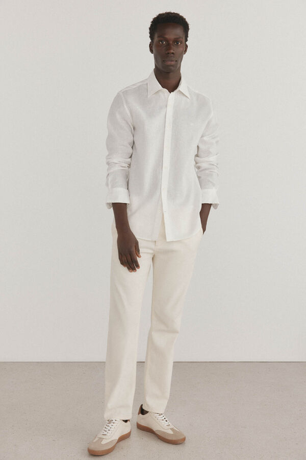 Pedro del Hierro Camisa lisa lino Crudo