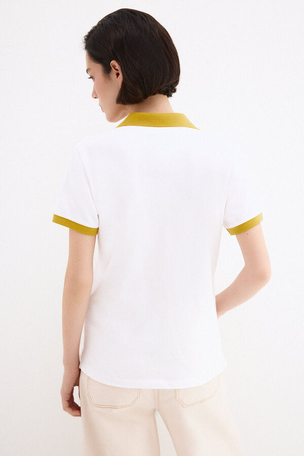 Pedro del Hierro Polo manga corta contrastes Blanco