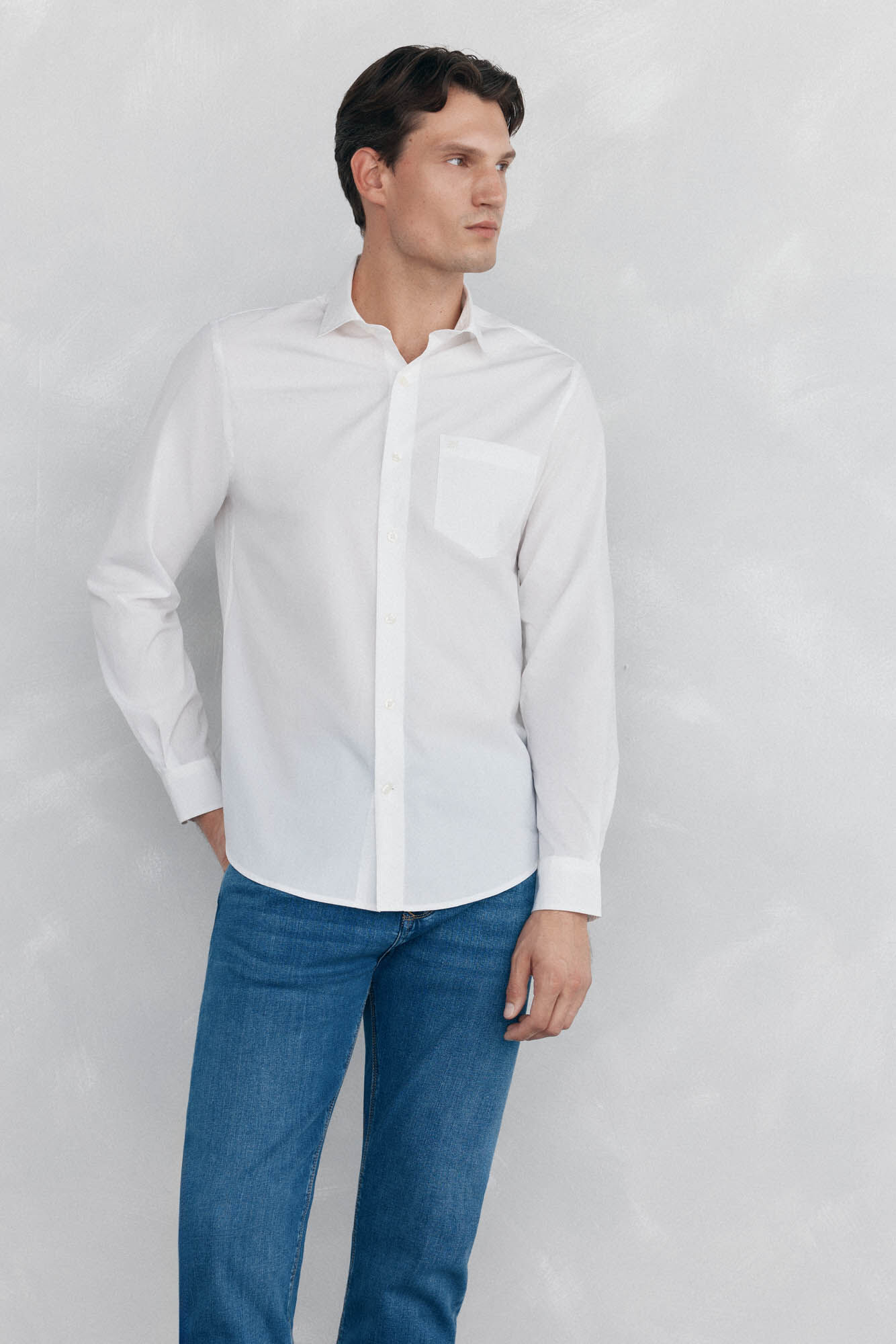 Pedro del Hierro Camisa lisa popel&iacute;n