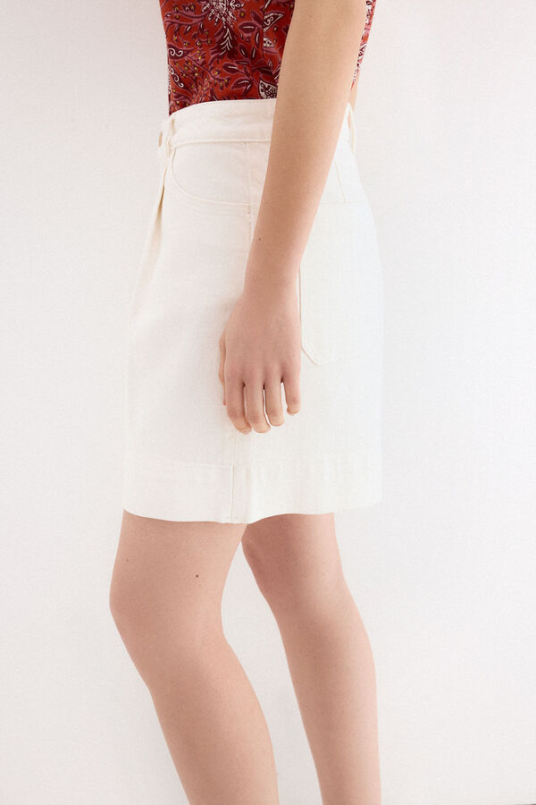 Pedro del Hierro Short de mezclilla Beige