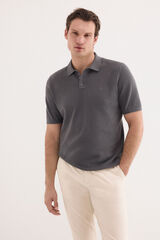Pedro del Hierro Jersey polo premium manga corta rayas Gris