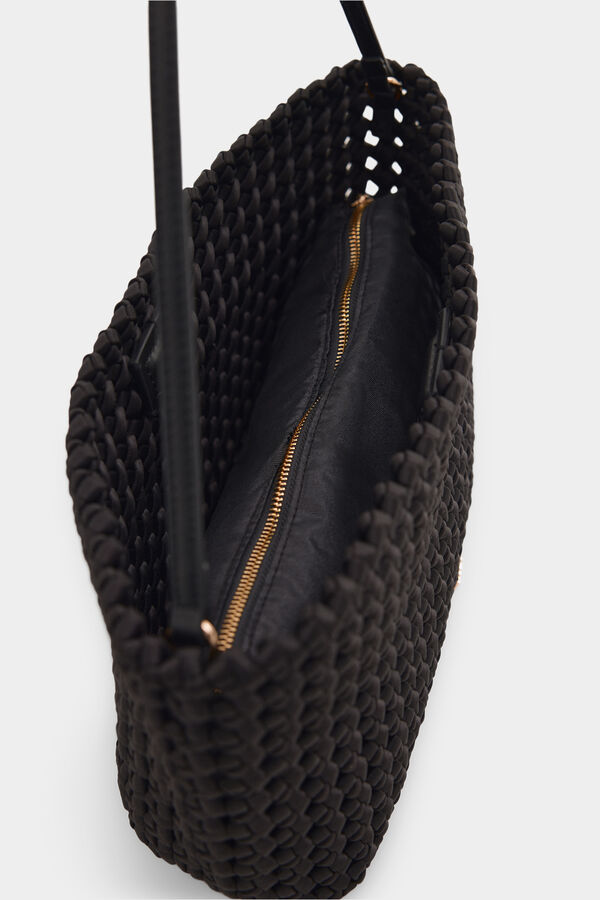Pedro del Hierro Bolsa de hombro trenzada Negro