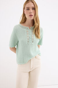 Pedro del Hierro Top de tejido crochet