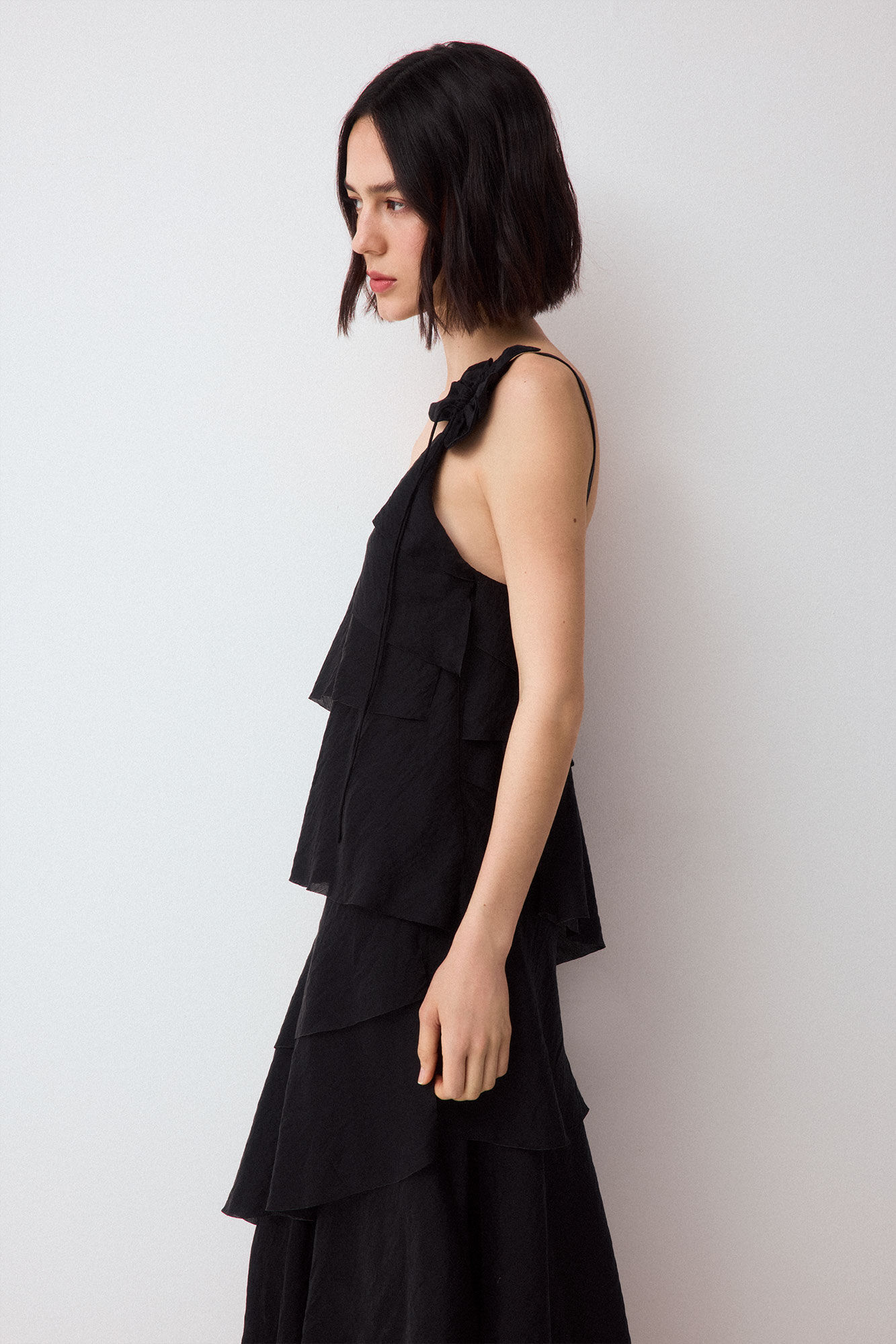 Pedro del Hierro Vestido de flores con volantes