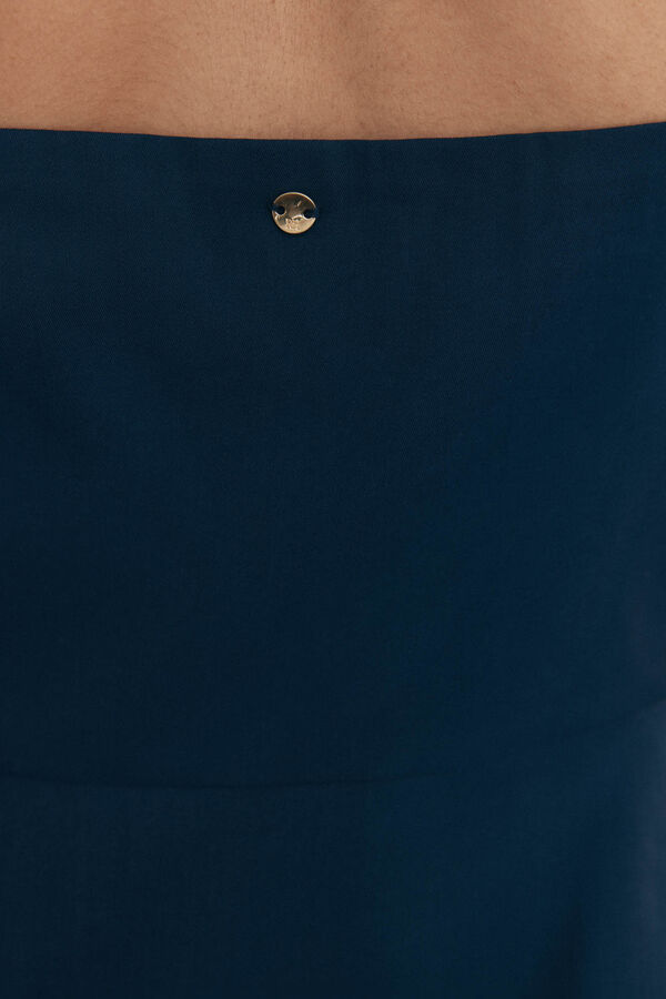 Pedro del Hierro Top liso strapless Azul