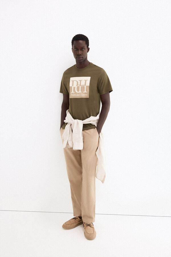 Pedro del Hierro Camiseta logo grande Verde