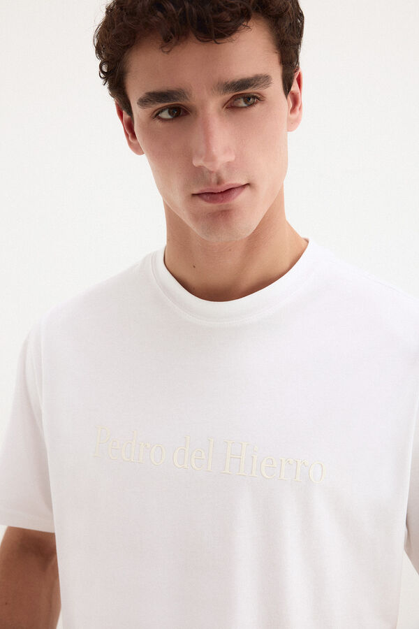 Pedro del Hierro Camiseta logo Blanco