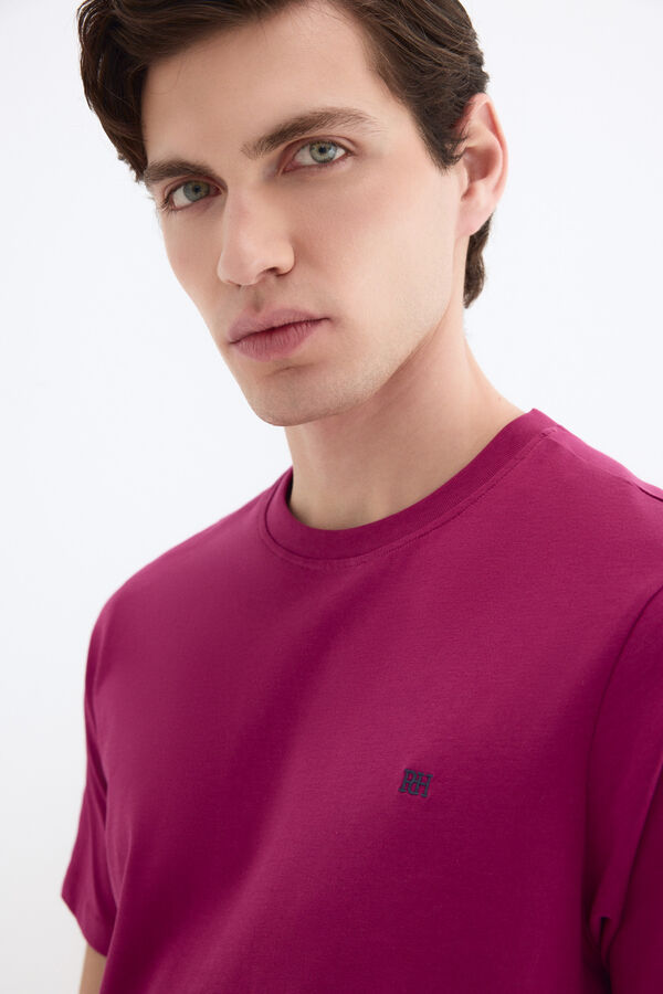 Pedro del Hierro Camiseta b&aacute;sica logo Morado