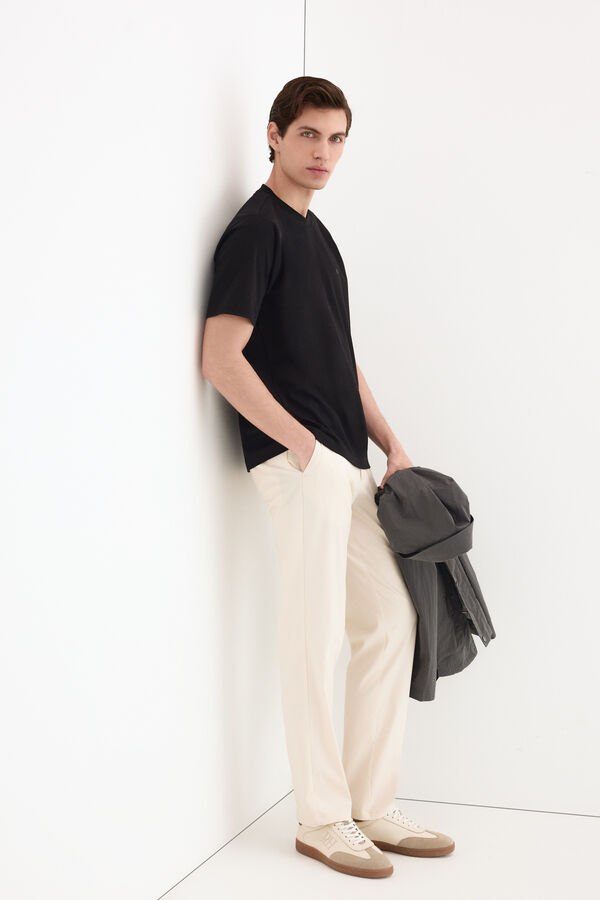 Pedro del Hierro Camiseta mercerizada Negro