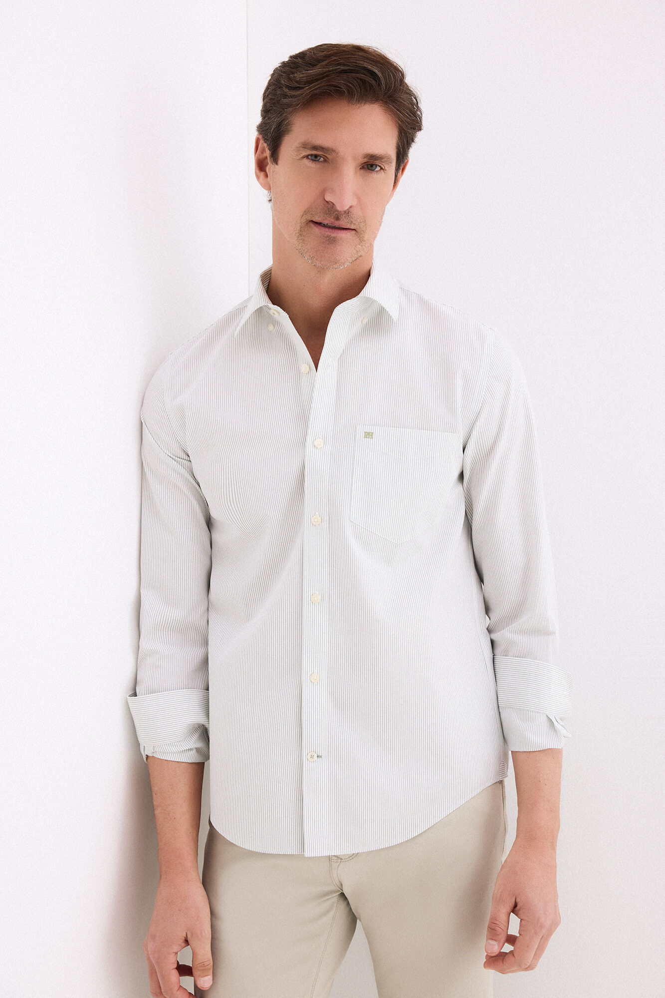 Pedro del Hierro Camisa non iron + antimanchas rayas