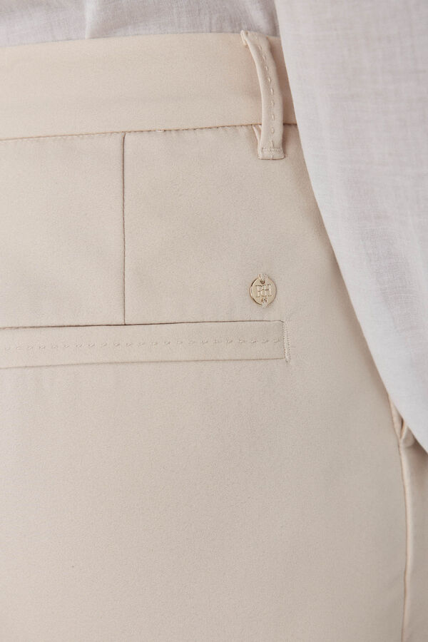 Pedro del Hierro Pantalones straight classic Beige