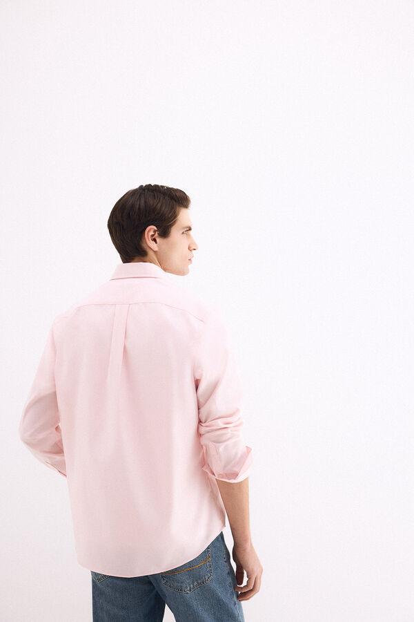 Pedro del Hierro Camisa non iron oxford liso Rosa