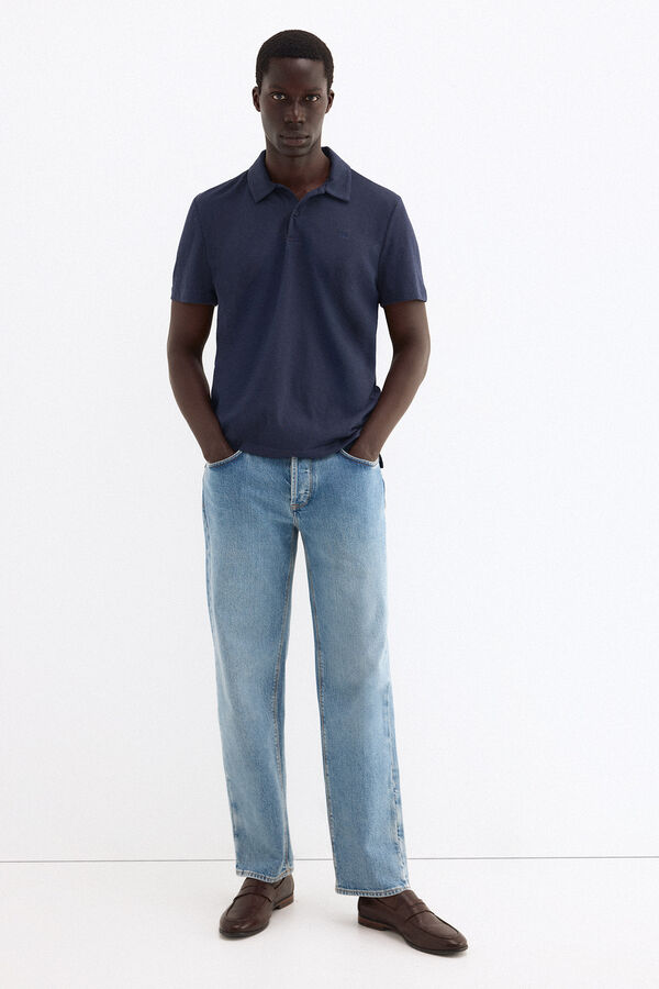 Pedro del Hierro Polo liso Azul