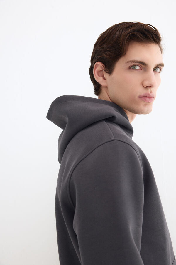 Pedro del Hierro Sudadera con capucha tejido t&eacute;cnico Gris