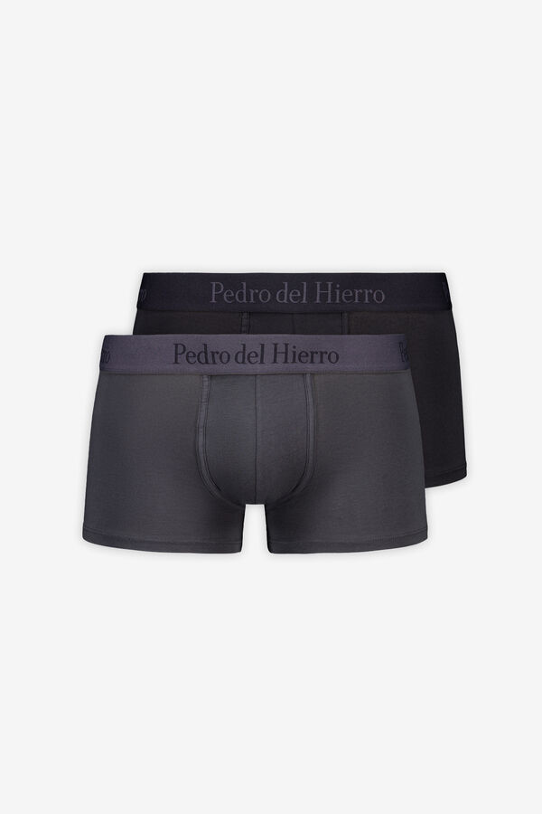 Pedro del Hierro Pack 2 boxers de tejido Negro