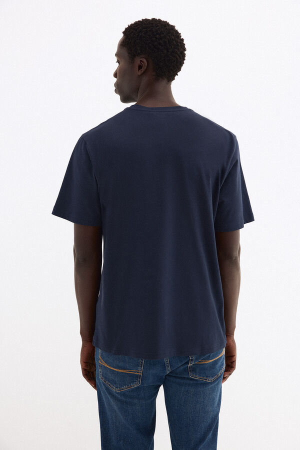 Pedro del Hierro Camiseta estampada logo Azul