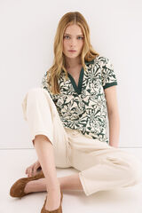 Pedro del Hierro Polo manga corta estampado Verde
