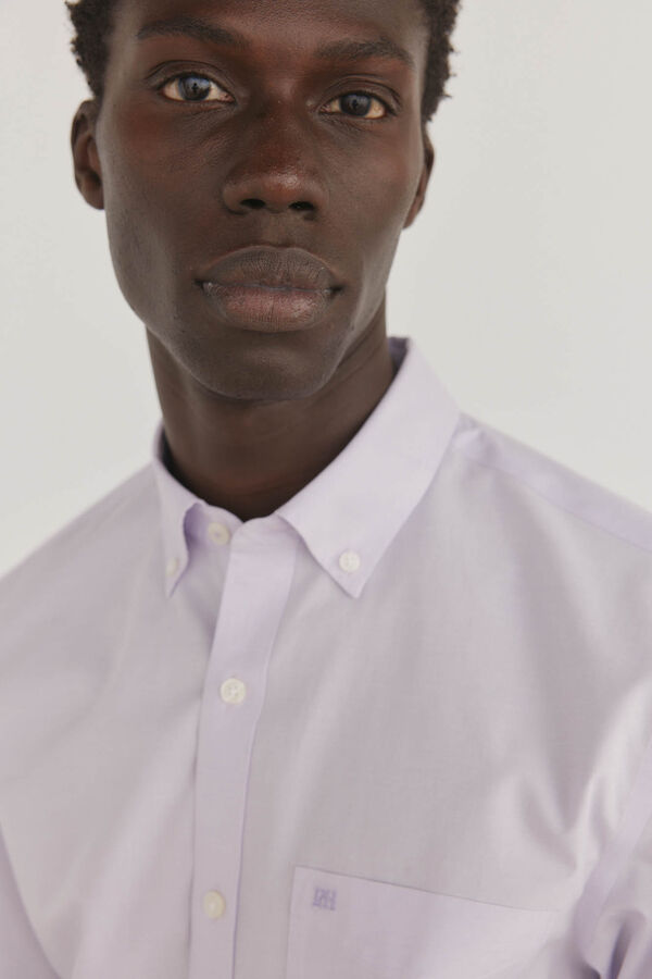 Pedro del Hierro Camisa non iron + antimanchas lisa Morado