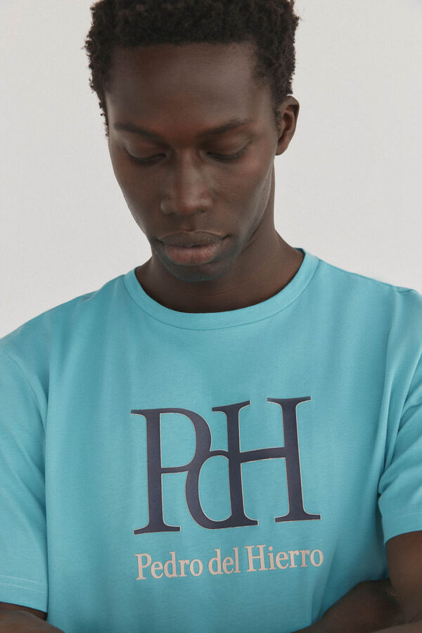 Pedro del Hierro Camiseta logo Turquesa