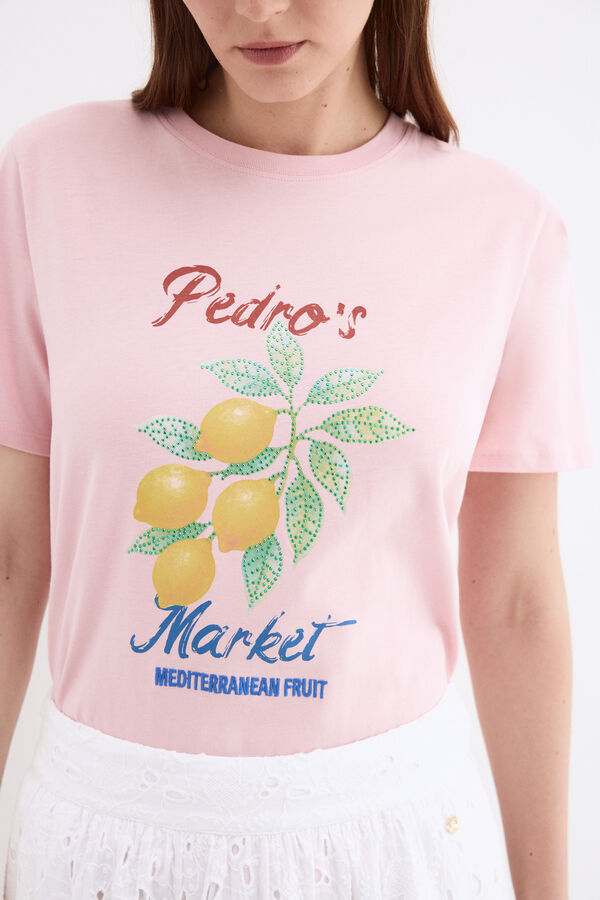 Pedro del Hierro Camiseta estampado pedro Rosa