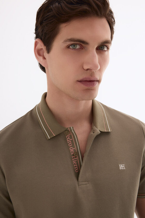 Pedro del Hierro Polo tips jacquard Verde