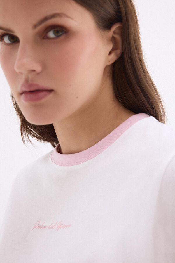 Pedro del Hierro Playera con contraste Pedro del Hierro Rosa