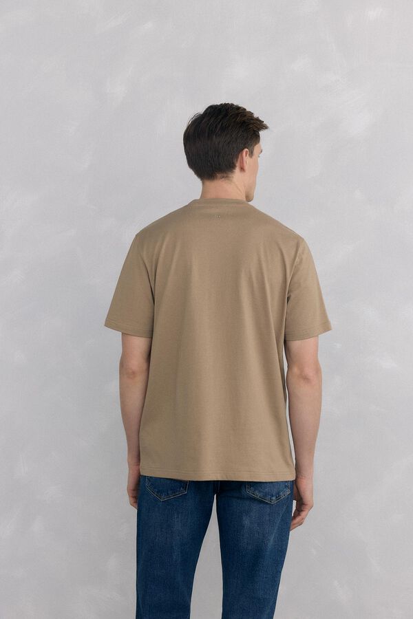 Pedro del Hierro Camiseta logo grande Beige