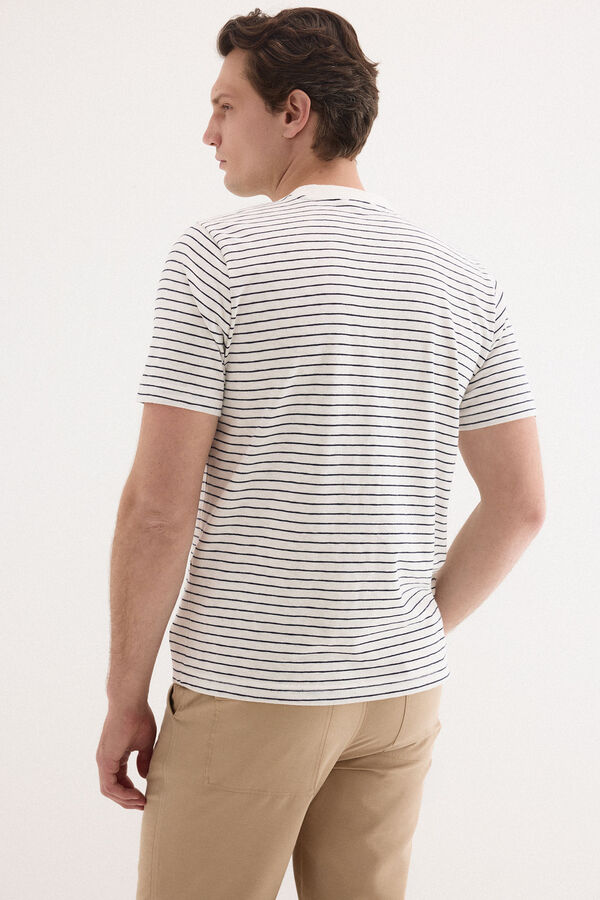 Pedro del Hierro Camiseta de rayas Crudo