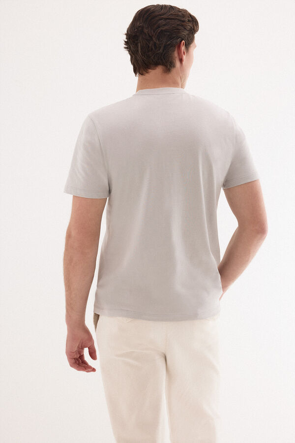 Pedro del Hierro Camiseta b&aacute;sica logo Gris