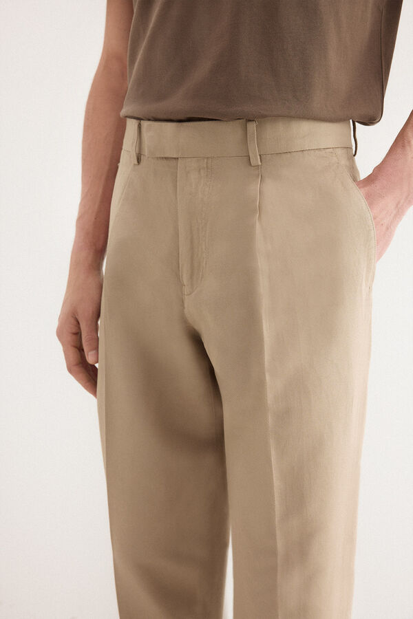Pedro del Hierro Pantal&oacute;n coordinado regular Beige