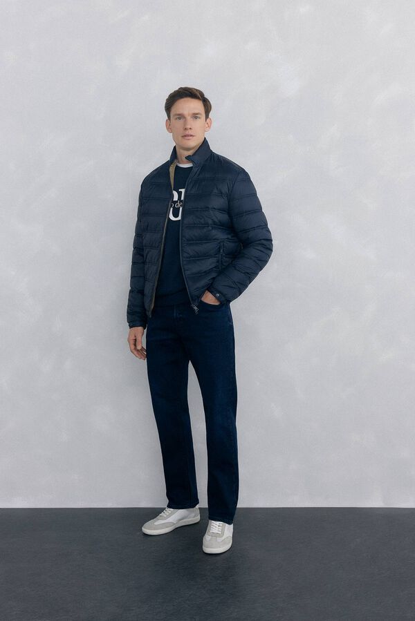 Pedro del Hierro Sudadera logo cuello caja Azul