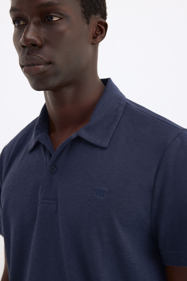 Pedro del Hierro Polo liso Azul
